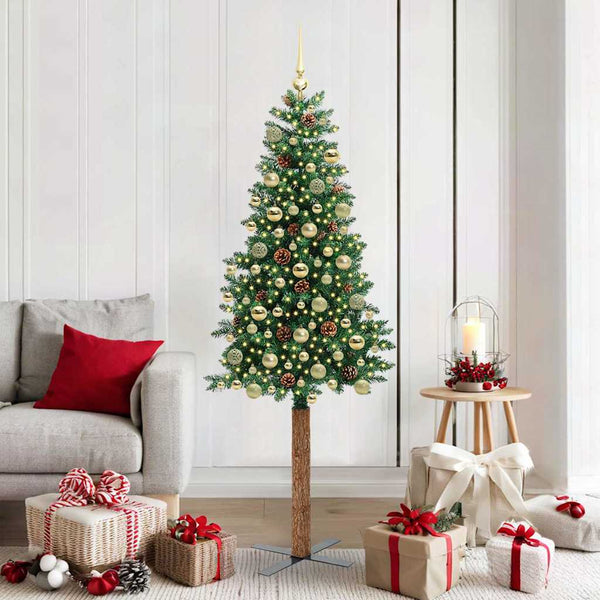 Slanke Kerstboom Pvc En Massief Dennenhout