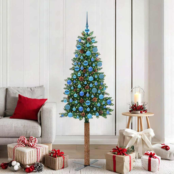 Slanke Kerstboom Pvc En Massief Dennenhout