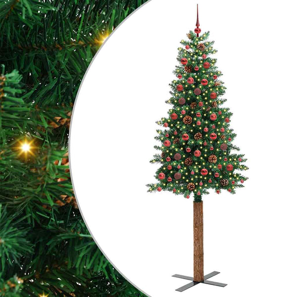 Slanke Kerstboom Pvc En Massief Dennenhout