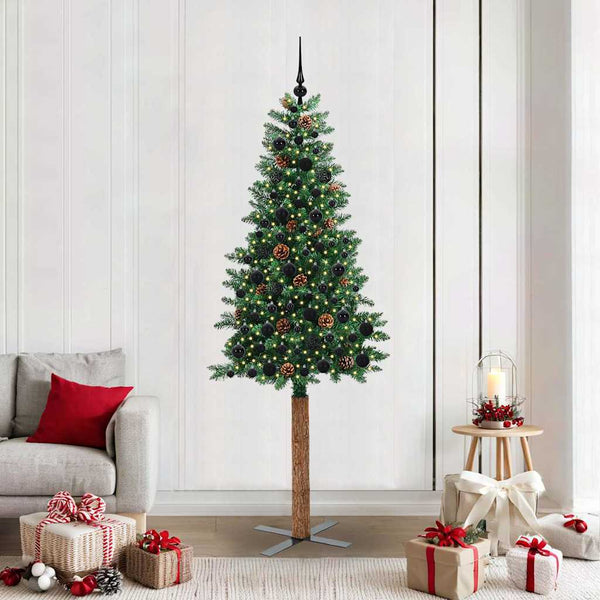 Slanke Kerstboom Pvc En Massief Dennenhout