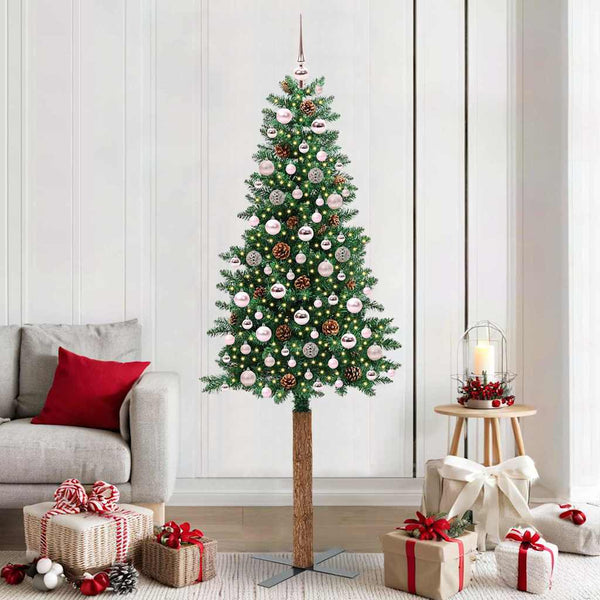 Slanke Kerstboom Pvc En Massief Dennenhout