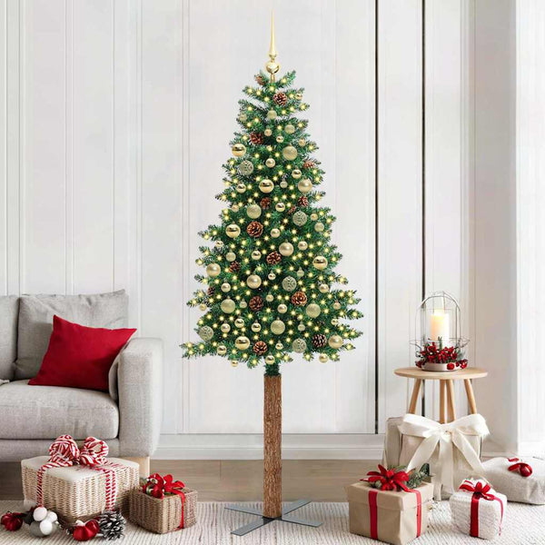 Slanke Kerstboom Pvc En Massief Dennenhout
