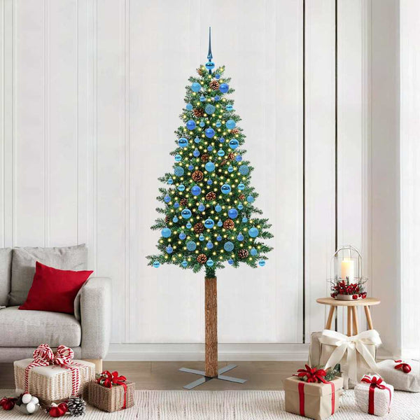 Slanke Kerstboom Pvc En Massief Dennenhout