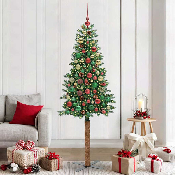 Slanke Kerstboom Pvc En Massief Dennenhout