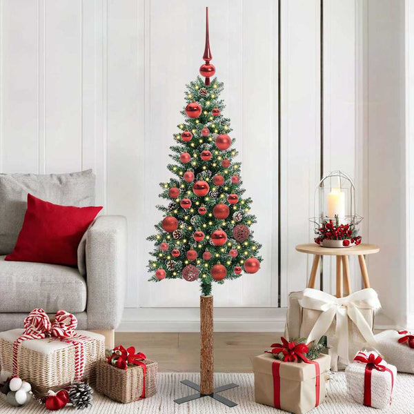 Slanke Kerstboom Pvc En Massief Dennenhout