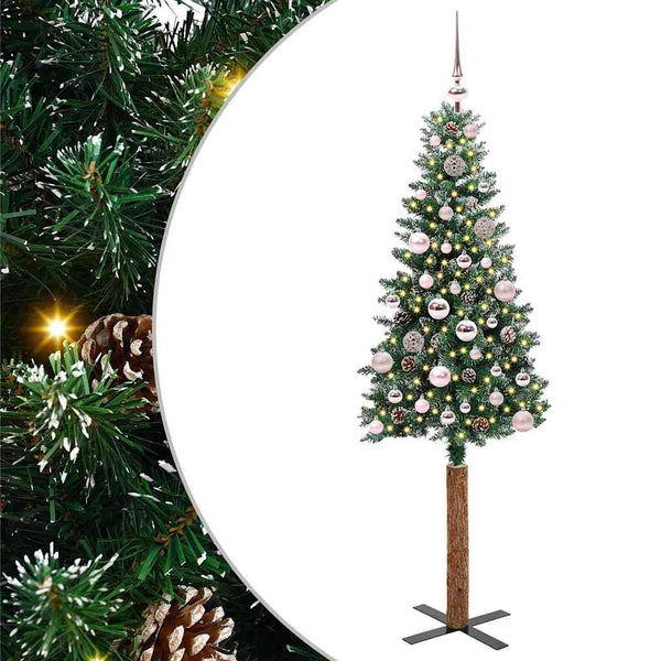 Slanke Kerstboom Pvc En Massief Dennenhout