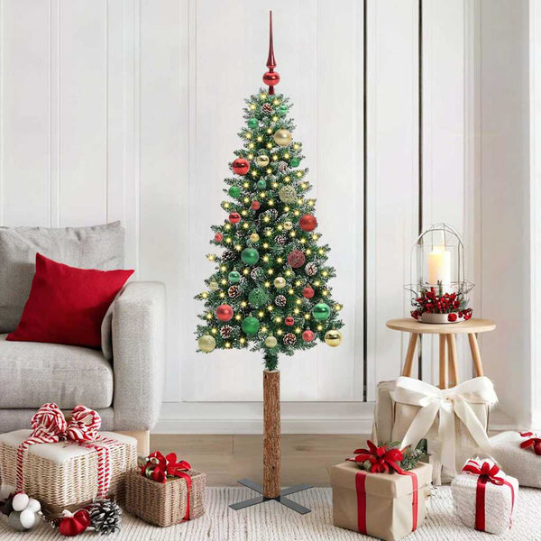 Slanke Kerstboom Pvc En Massief Dennenhout