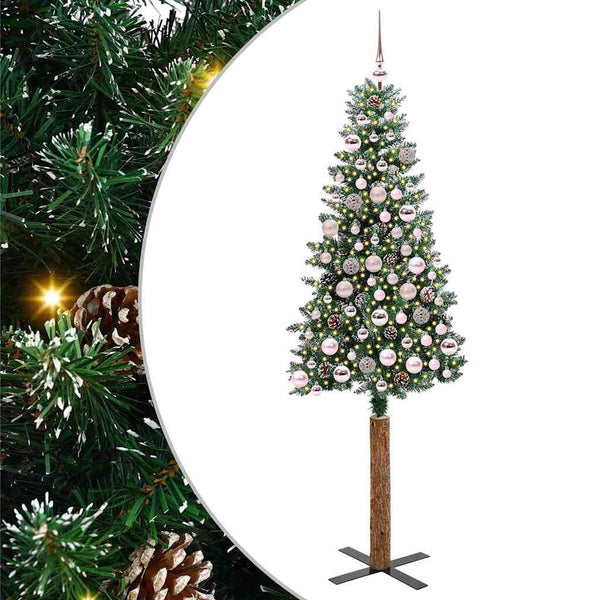 Slanke Kerstboom Pvc En Massief Dennenhout