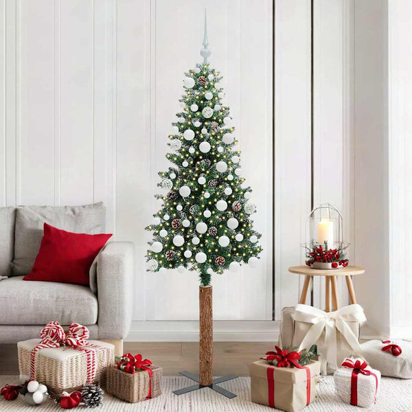Slanke Kerstboom Pvc En Massief Dennenhout