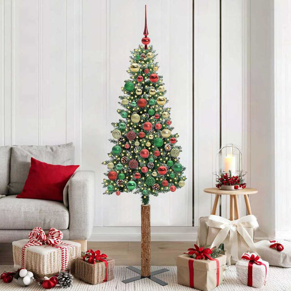 Slanke Kerstboom Pvc En Massief Dennenhout