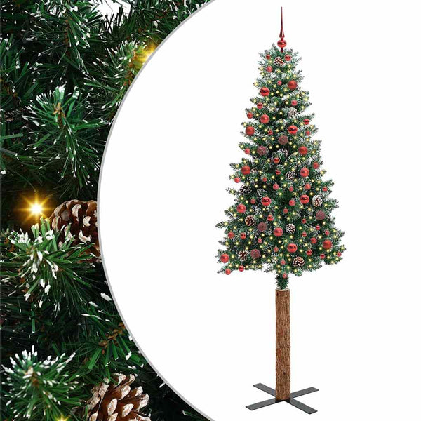 Slanke Kerstboom Pvc En Massief Dennenhout