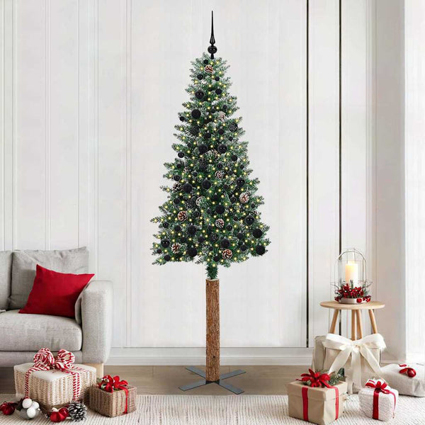 Slanke Kerstboom Pvc En Massief Dennenhout
