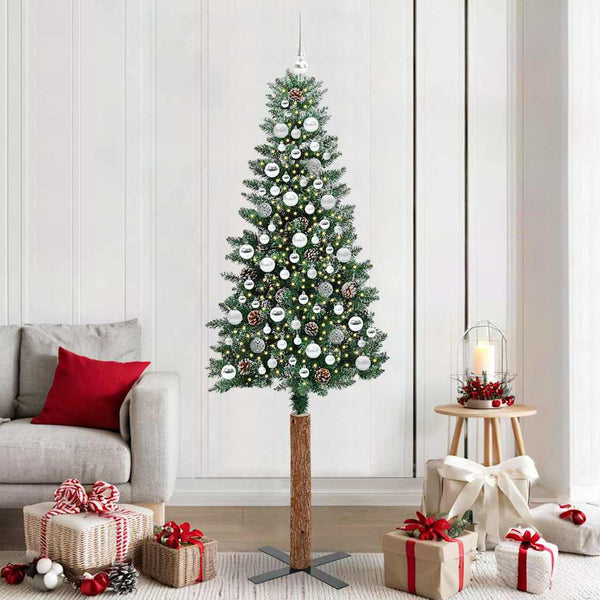 Slanke Kerstboom Pvc En Massief Dennenhout