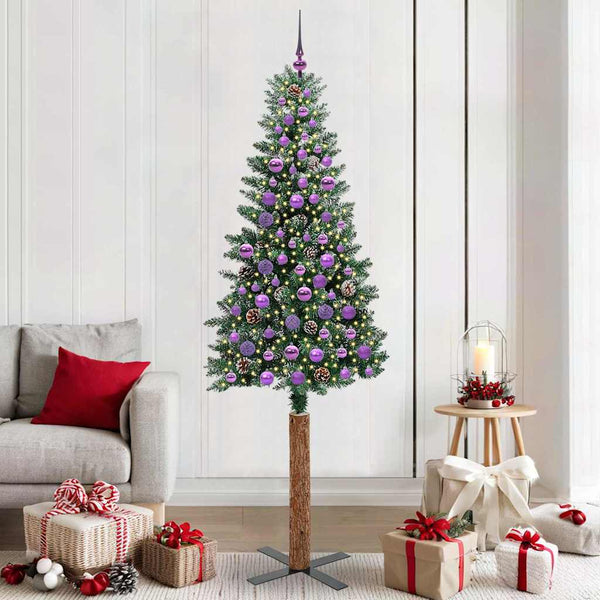Slanke Kerstboom Pvc En Massief Dennenhout