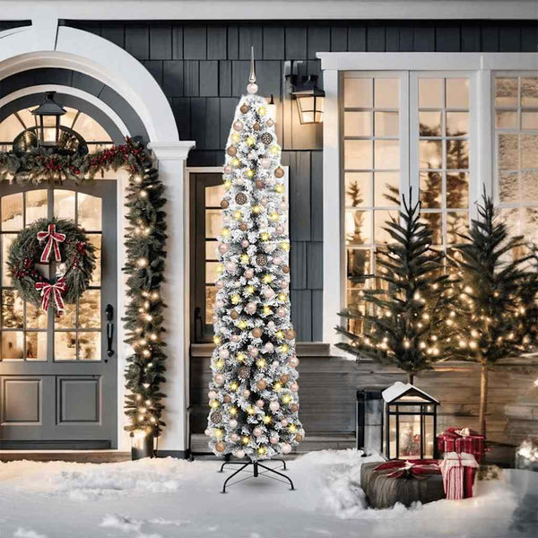 Kunstkerstboom Pvc En Staal En Kunststof Groen En Wit