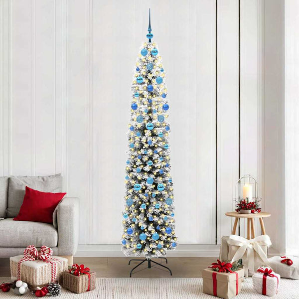 Kunstkerstboom Pvc En Staal En Kunststof Groen En Wit