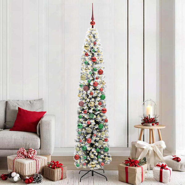 Kunstkerstboom Pvc En Staal En Kunststof Groen En Wit