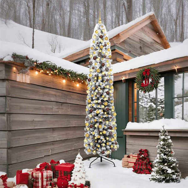 Kunstkerstboom Pvc En Staal En Kunststof Groen En Wit