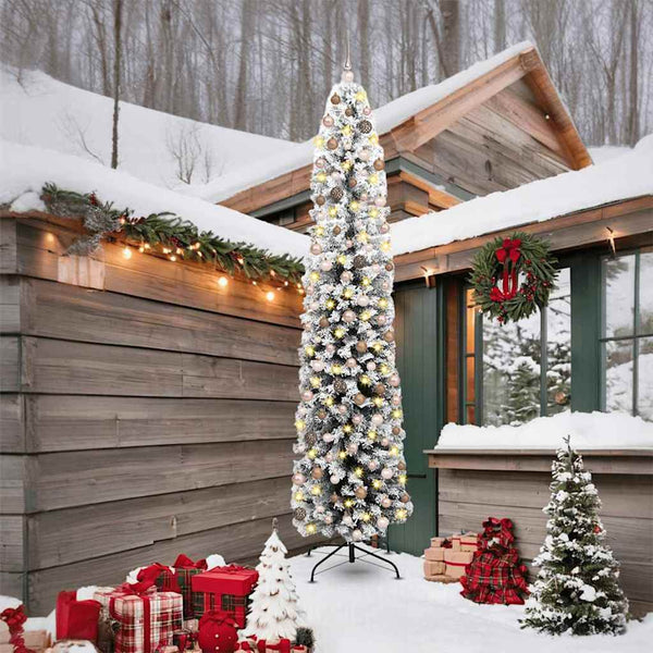 Kunstkerstboom Pvc En Staal En Kunststof Groen En Wit