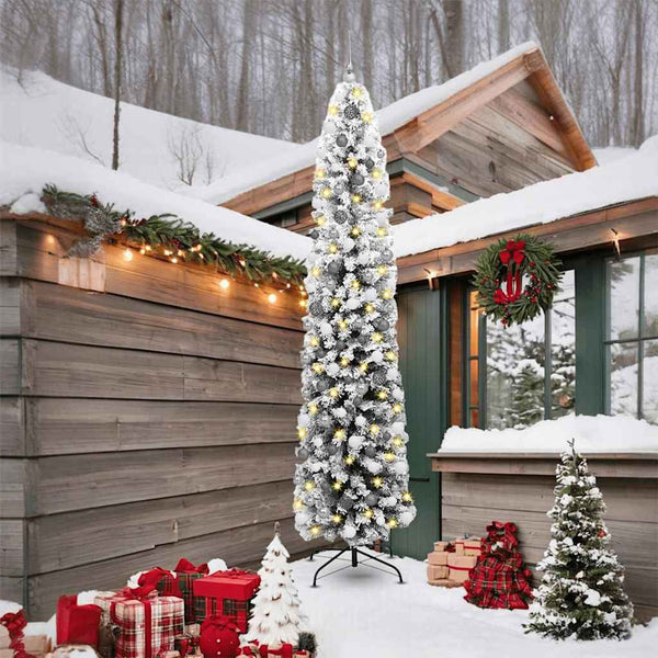 Kunstkerstboom Pvc En Staal En Kunststof Groen En Wit