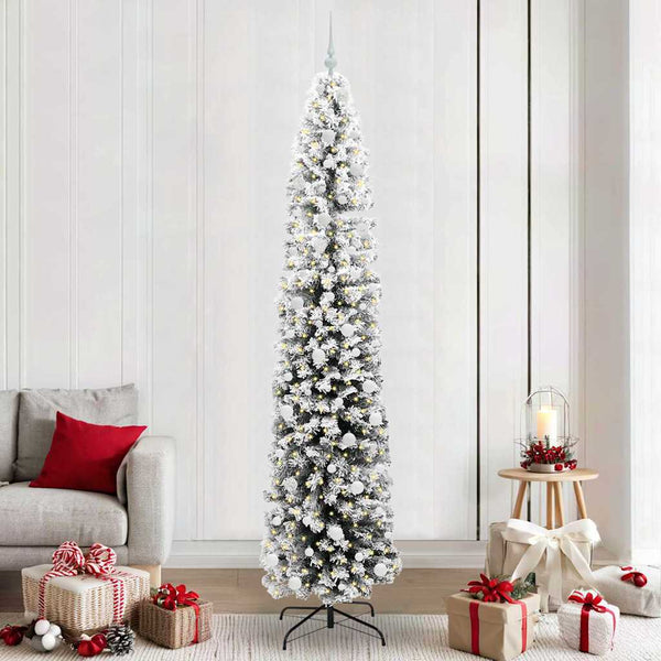 Kunstkerstboom Pvc En Staal En Kunststof Groen En Wit