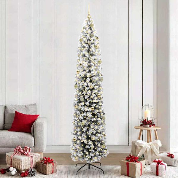 Kunstkerstboom Pvc En Staal En Kunststof Groen En Wit
