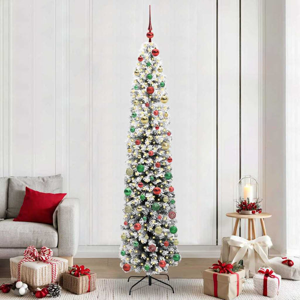 Kunstkerstboom Pvc En Staal En Kunststof Groen En Wit