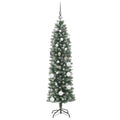 Kunstmatige Slanke Kerstboom Met 150 Led Groen