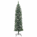 Kunstmatige Slanke Kerstboom Met 150 Led Groen