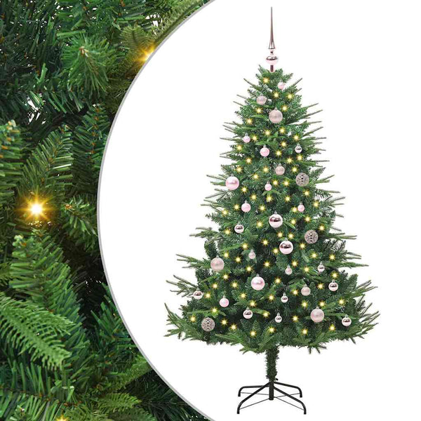 Kunstmatige Vorstverlichte Kerstboom Met Bal Set 150 Cm