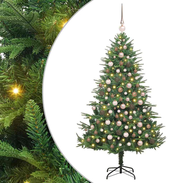 Kunstmatige Vorstverlichte Kerstboom Met Bal Set 150 Cm