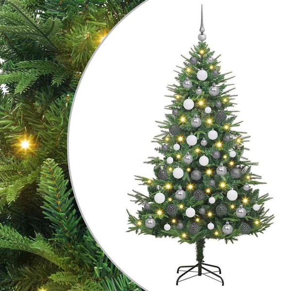 Kunstmatige Vorstverlichte Kerstboom Met Bal Set 150 Cm