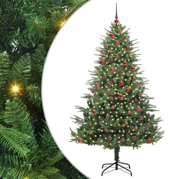Kunstmatige Vorstverlichte Kerstboom Met Bal Set 150 Cm