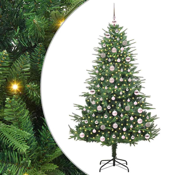 Kunstmatige Vorstverlichte Kerstboom Met Bal Set 150 Cm
