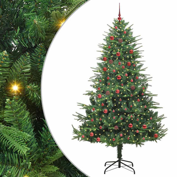 Kunstmatige Vorstverlichte Kerstboom Met Bal Set 150 Cm