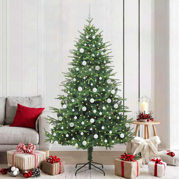 Kunstmatige Vorstverlichte Kerstboom Met Bal Set 150 Cm