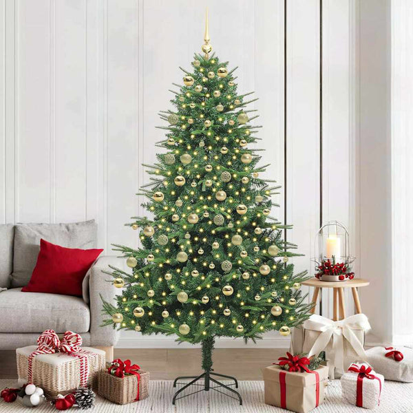 Kunstmatige Vorstverlichte Kerstboom Met Bal Set 150 Cm