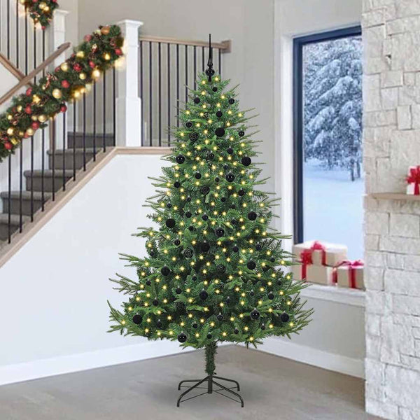 Kunstmatige Vorstverlichte Kerstboom Met Bal Set 150 Cm