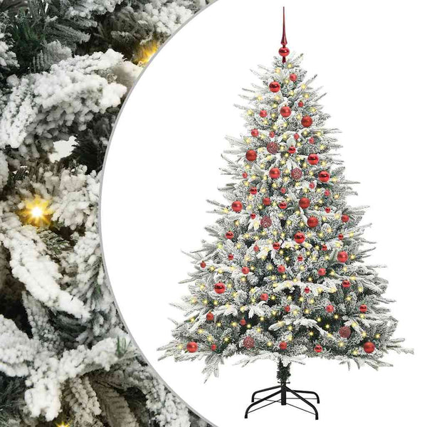 Kunstmatige Vorstverlichte Kerstboom Met Bal Set 150 Cm