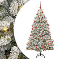 Kunstkerstboom Met 300 Led Pvc En Metaal Groen En Wit