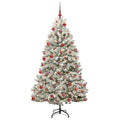 Kunstkerstboom Met 300 Led Pvc En Metaal Groen En Wit