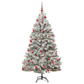 Kunstkerstboom Met 300 Led Pvc En Metaal Groen En Wit