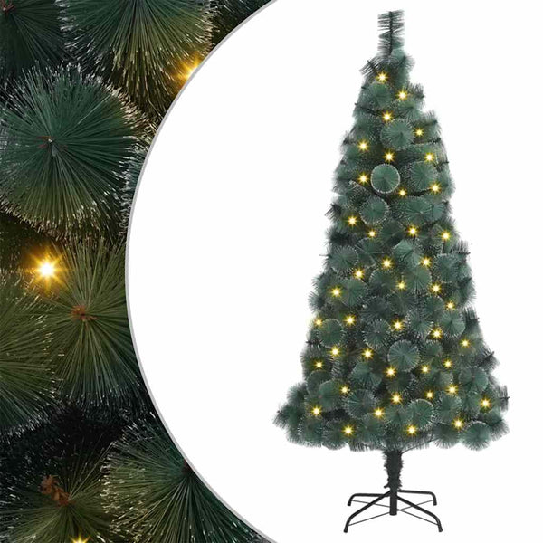 Artificial Pre-Lit Kerstboom Met Bal Set Groen 150 Cm Pet