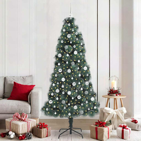 Artificial Pre-Lit Kerstboom Met Bal Set Groen 150 Cm Pet