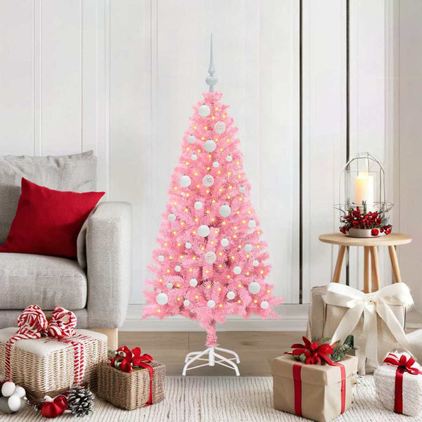 Kerstboom Met 150 Led Met Standaard Pvc Roze