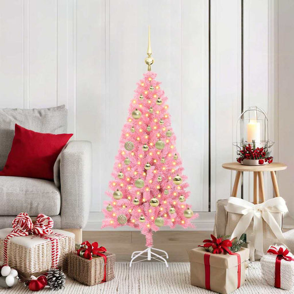 Kerstboom Met 150 Led Met Standaard Pvc Roze