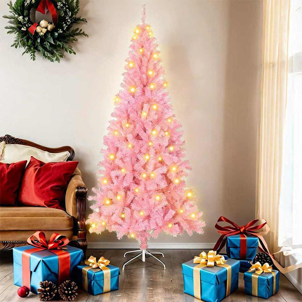 Kerstboom Met 150 Led Met Standaard Pvc Roze