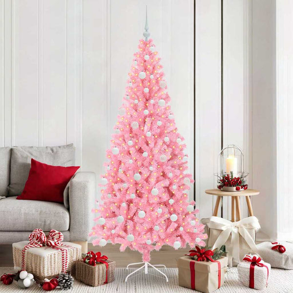 Kerstboom Met 150 Led Met Standaard Pvc Roze