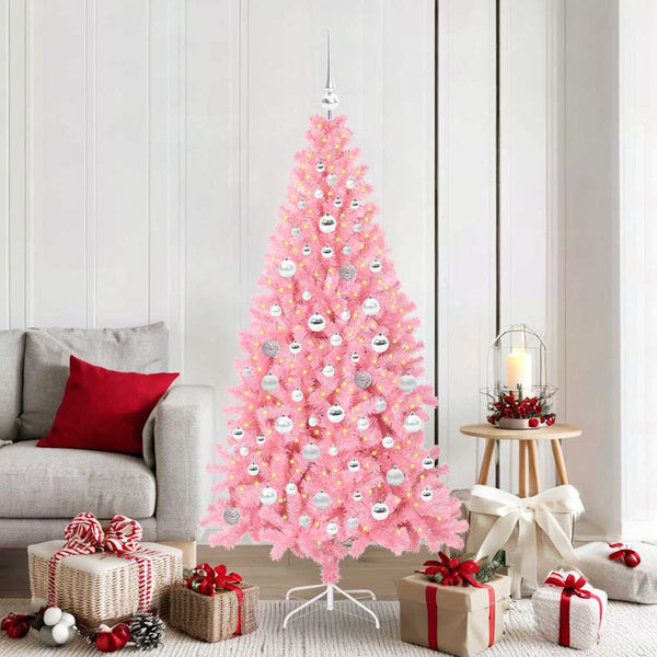 Kerstboom Met 150 Led Met Standaard Pvc Roze