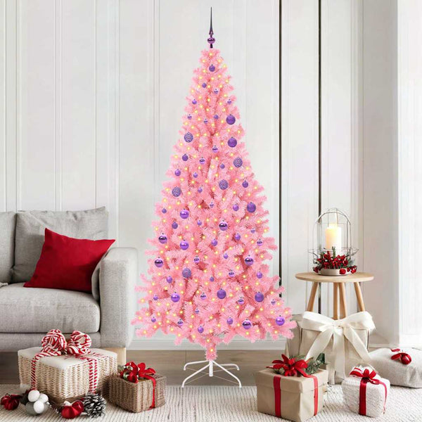 Kerstboom Met 150 Led Met Standaard Pvc Roze